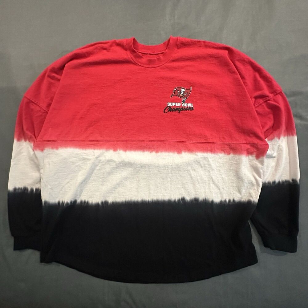 Tampa Bay Buccaneers Super Bowl Champions Spirit Jersey Shirt Dip Dye Puff Print